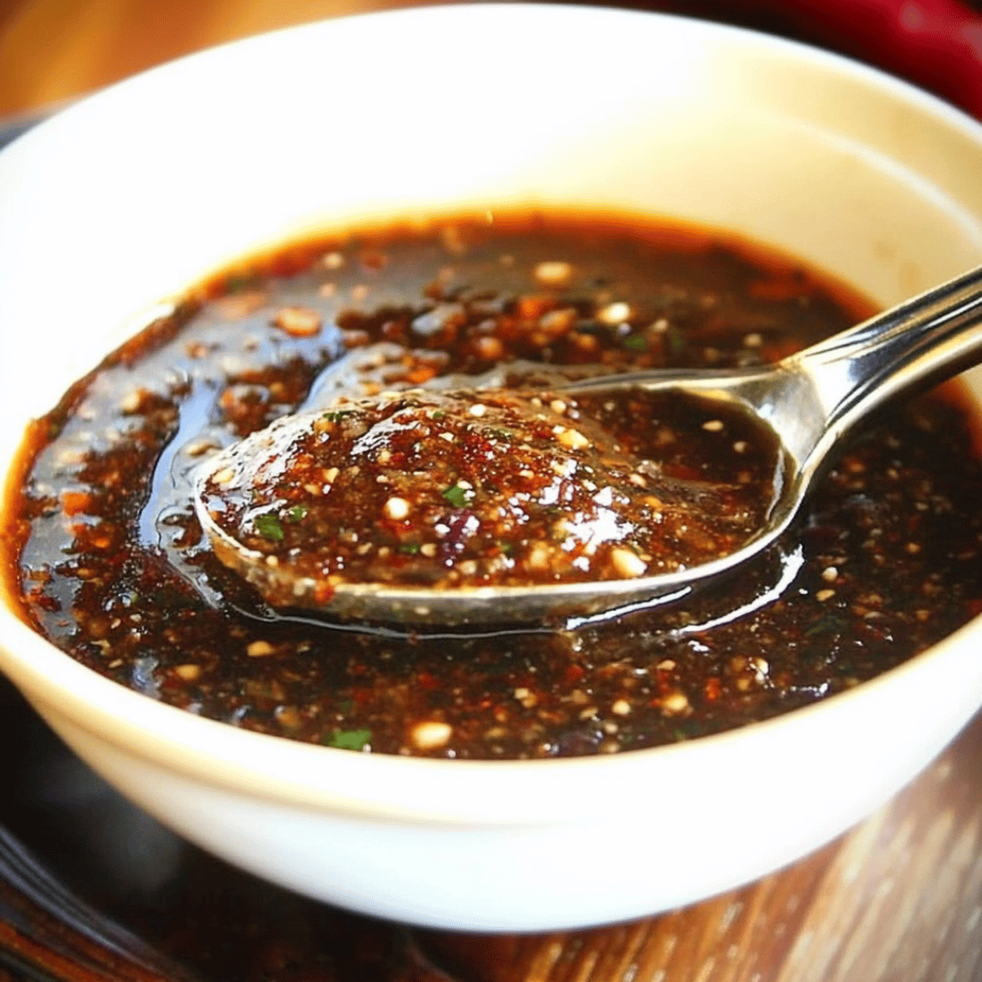 Authentic Mexican Salsa Macha Recipe – Rich and Spicy Chili Oil Spoonful of thick, chunky Salsa Macha with peanuts and chilies in a white bowl.