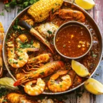 The Ultimate Seafood Boil Sauce Recipe: A Rich, Spicy Southern Staple 2 Seafood boil with shrimp, crab legs, corn, and spicy garlic butter sauce in a large bowl