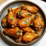 Cowboy Butter Chicken Wings Recipe – The Ultimate Chicken Wings Recipe for Bold Flavor 2 Cowboy butter chicken wings served in a rustic bowl, garnished with fresh parsley.