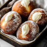 How to Make the Ultimate Bavarian Cream Donuts at Home 2 Close-up of Bavarian cream donuts in tray with sugar coating